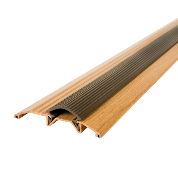 M-D Building Products 3-3/4 in. x 3/4 in. x 36 in. Oak Aluminum and Vinyl Heavy-Duty Low-Profile Threshold 43151 - main
