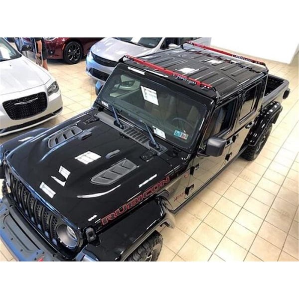 Exposed Rack 8009755RD Click in No Drill Roof HardTop for 2018-2021 Jeep Wrangler JLU, Red EXR-8009755RD - main