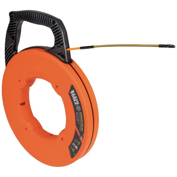 Klein Tools Fiberglass Fish Tape with Spiral Steel Leader, 50-Foot 56350 - main