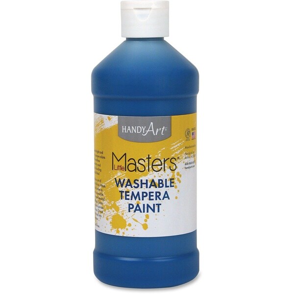 Handy Art Little Masters Washable Tempera Paint, Blue, 16 oz., 6PK 211730 - main