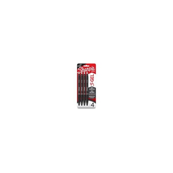 Sharpie S-Gel Pens - 0.7 mm Medium Pen Point - Refillable - Retractable - Black Ink - Gel-based - Black, 6PK 2096134 - main