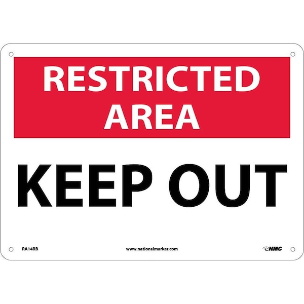 Nmc Restricted Area Keep Out Sign, RA14RB RA14RB - main