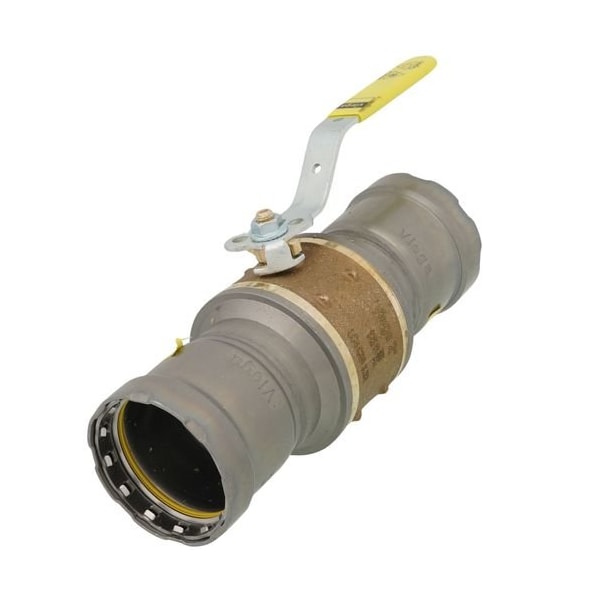 Viega MegaPressG ball valve P1 2 P2 2 bronze carbon steel 30625 - main