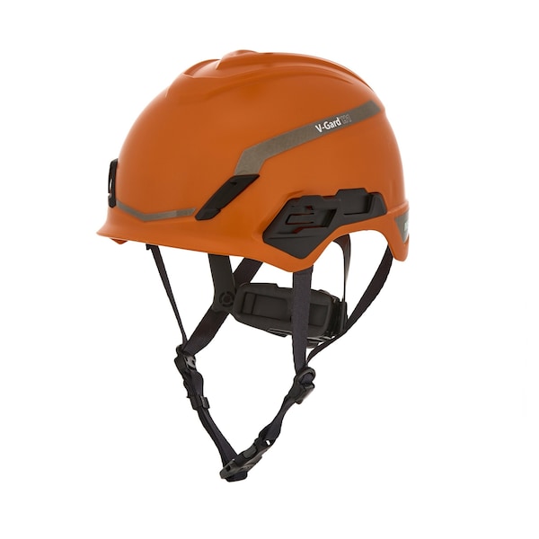 Msa Safety V-Gard H1 Safety Helmet, Novent, Fas-Trac III Pivot, ANSI, EN397, Type I, Class E, Orange 10194797 - main