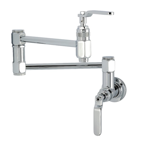 Kingston Brass Wall Mount Pot Filler Faucet, Polished Chrome KS5101KL - main