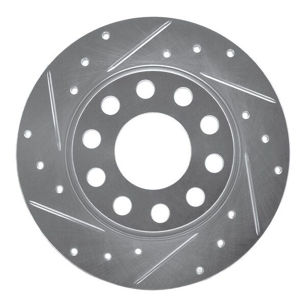 Dynamic Friction Co DFC Brake Rotor - Drilled and Slotted - Silver 631-73045L - main