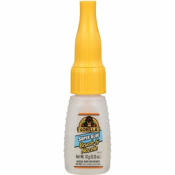 Gorilla Glue Construction Adhesive, Super Glue Brush & Nozzle Series, White, .35 fl oz, Cartridge 7500101 - main