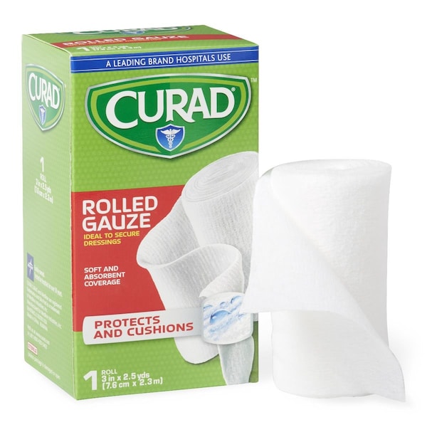 Medline CURAD Rolled Gauze, 3in x 2.5 yd., 24PK CUR48143RB - main