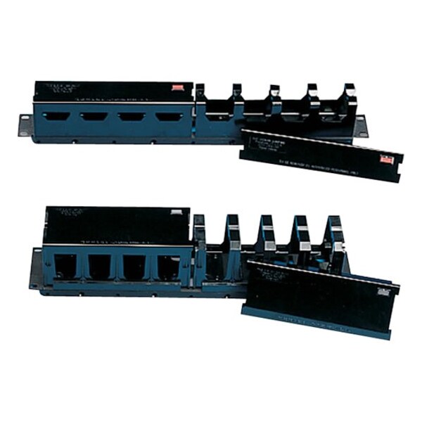 Siemon CABLE MGMT WIRE MANAGER, 19"W FOR S110 OR S210 BLOCKS, BLACK W/COVERS S110-RWM-01 - main