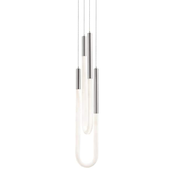 Afx Adel Double LED Pendant, Satin Nickel ADEP0606LAJUDSN - main