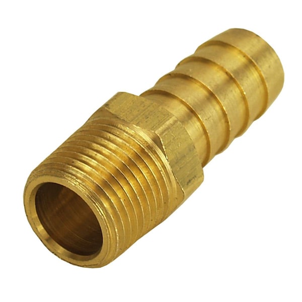 Derale 98102 0.37 in. NPT Male x 0.5 in. Barb Straight Hose Barb Fitting DER98102 - main