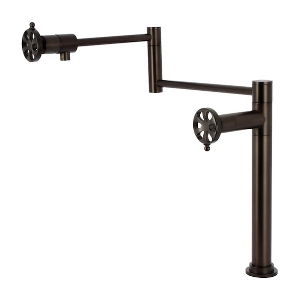 Kingston Brass Deck Mount Pot Filler Faucet, Oil Rubbed Bronze KS4705RX - main