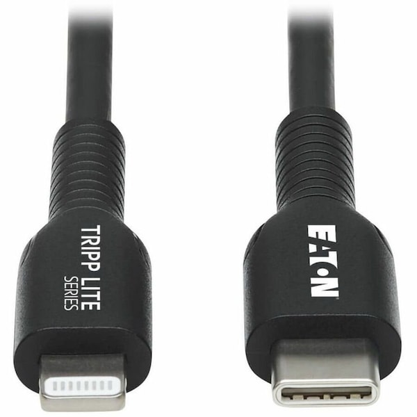 Eaton EATON USB-C To Lightning Sync/charge Cable M/m, Mfi Certified, Black, 3 M 9.8 Ft. M102-03M-BK - main