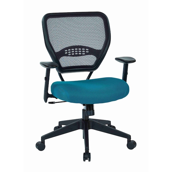 Space Seating 55 Series Professional Black AirGrid Back Managers Chair, Blue 5500-7 - main