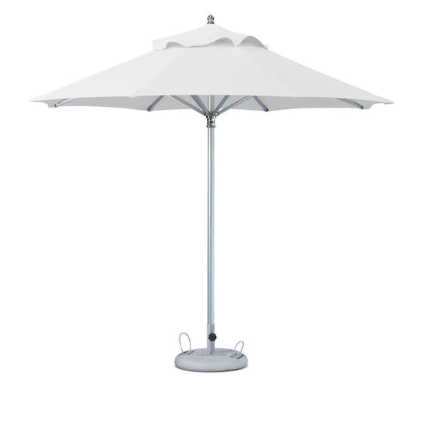 Homeroots 10ft White Polyester Round Market Patio Umbrella 491970 - main