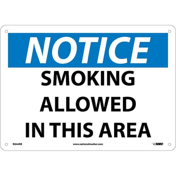 Nmc Notice Smoking Allowed In This Area Sign, N344RB N344RB - main
