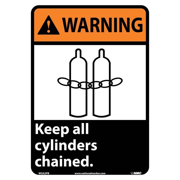 Nmc Warning Keep All Cylinders Chained Sign, WGA2PB WGA2PB - main