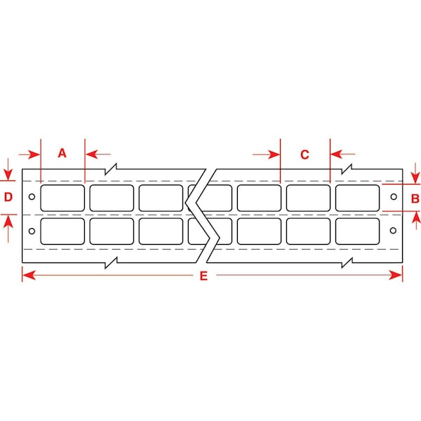Brady Label, 1.25 In Label W, 0.375 In Label H, White DAT-73-637-10 - main