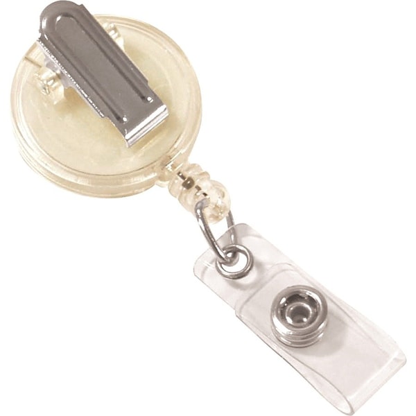 C-Line Products Clip-On Retractable ID Badge Reel, Clear, 12/PK 88207 - main