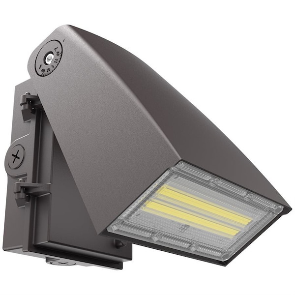 Sunlite LED 20W-80W CCT 30K-50K 2600-7800 Lmn 90 Deg Photocell Bronze Slim Adjustable Wall Pack Fixture 08562-SU - main