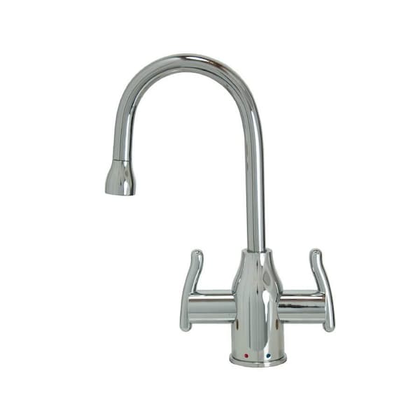 Mountain Plumbing Hot and Cold Water Faucet with Modern Curved Body and Handles in Matte Black MT1801-NL/MB - main