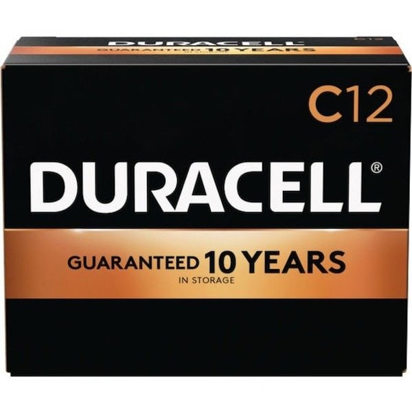 Duracell Coppertop C Alkaline Battery, 1.5V DC, PK12 MN1400 - main