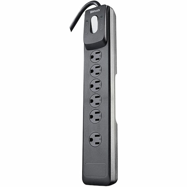 Southwire SurgeProtector, Black, 4-1/2in, 6Outlets 41494 - main