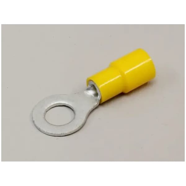Nichifu Eco-Friendly Polycarbonate Insulated Ring Terminals, Stud 1/4 in TMEX 3.5-6L-YEL - main