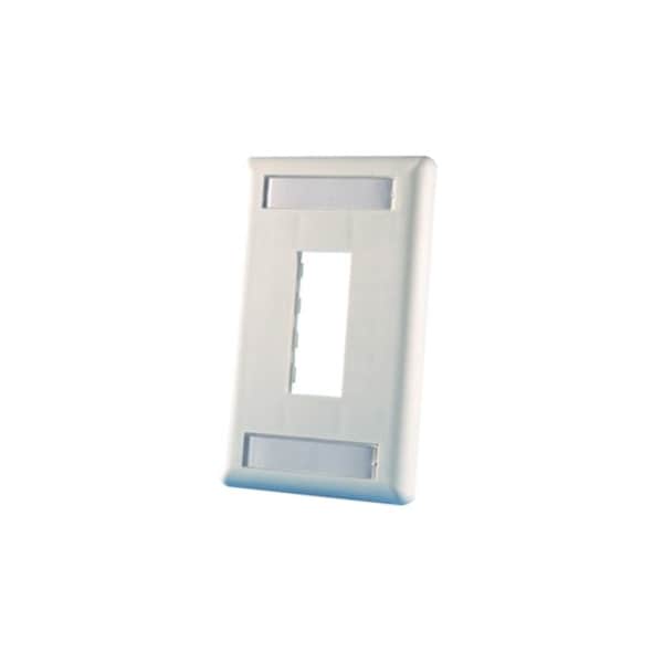 Ortronics 2-PORT FLUSH MOUNT UNLOADED, SINGLEGANG TRACJACK, FOG WHITE 40300548 - main