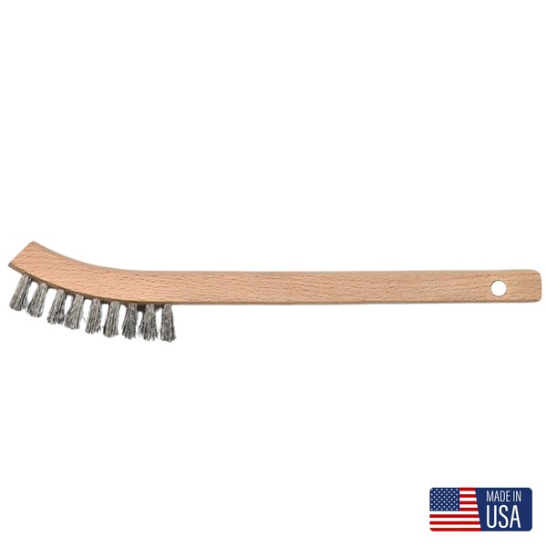 Gornell Brush Stove and Appliance Brush - Wood Handle, Aluminum 8148-A - main