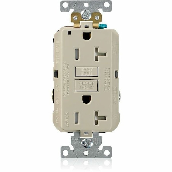 Leviton Plugs&Rcptcls, 20A, 125VAC, Ivory, Polycarb G5362-TI - main