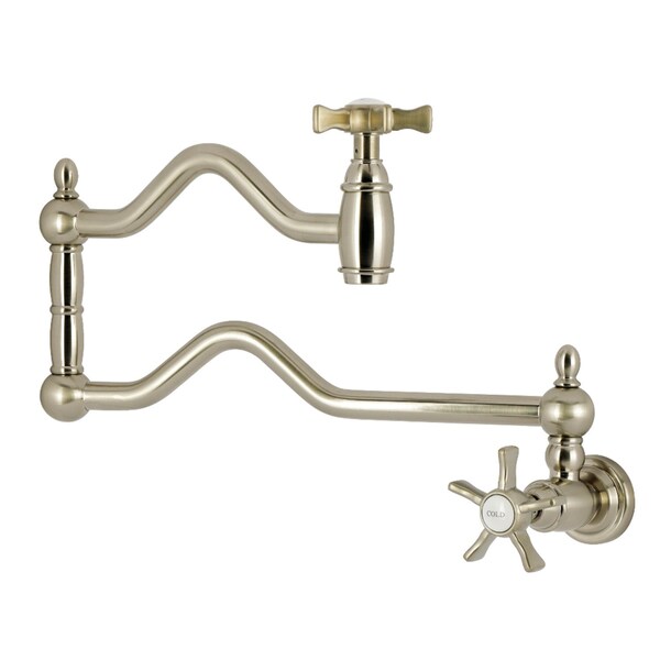 Kingston Brass Wall Mount Pot Filler Faucet, Brushed Nickel KS2108NX - main