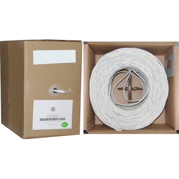 Cable Wholesale Speaker Cable, White, Pure Copper, CMR / 14/2 14 AWG 2 Conductor, 105 Strand / 0.16mm, Pullbox, 500ft 10G3-291SF - main