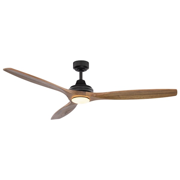Vaxcel Niles, 60 in, Black Indoor/Outdoor Ceiling Fan, Elm Blades, LED, Remote, DC Motor F0141 - main