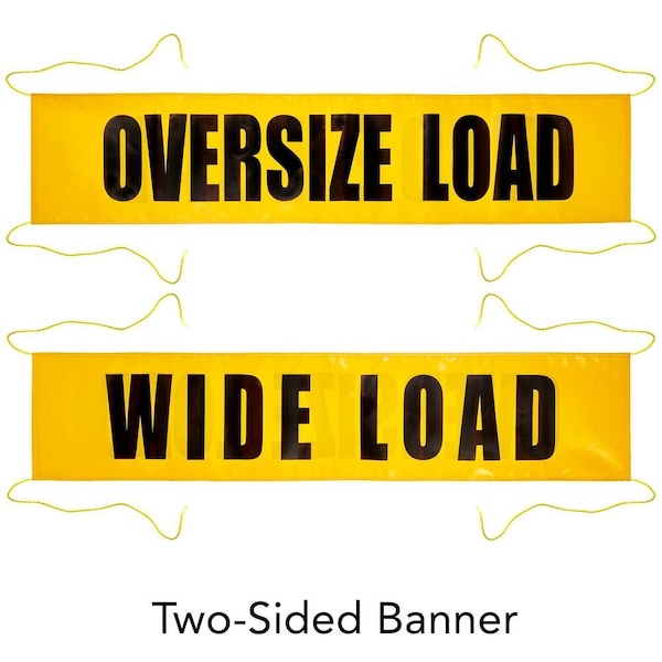 Jj Keller Vehicle Banner, Yellow, 18 in H, 7 ft W 72734 - main