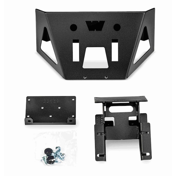 Warn 2024 Polaris RZR XP 1000 Winch Mount Powder Coated Black Steel 110940 - main