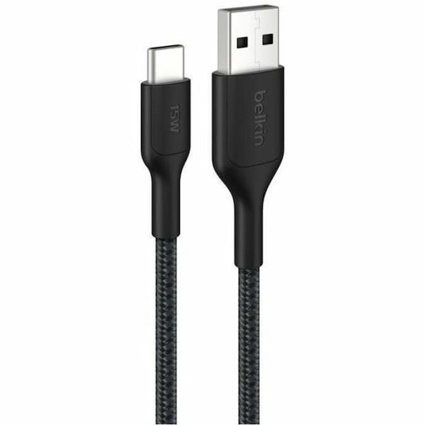 Belkin A - C CBL 2.0, BRAIDED PCR, 1M, BLACK CAB022FQ1MBK - main
