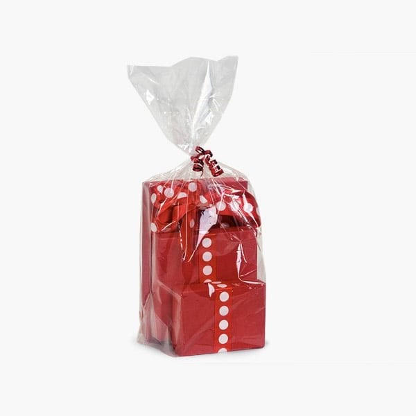 Nashville Wraps Clear Plastic Poly Gift Basket Bags, X-Small 7x12x4, 25PK BB200M - main