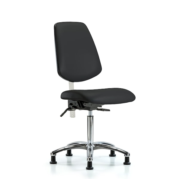 Blue Ridge Ergonomics Clean Room Chair Vin Med Ben Chair, Med, Bk, Blk, CL100, No Arms, 22" to 29" Height, Vinyl, Black BR-NCR-VMBCH-MB-CR-T1-A0-NF-RG-8540 - main