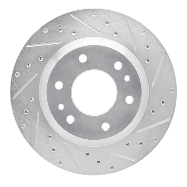 Dynamic Friction Co DFC Brake Rotor - Drilled and Slotted - Silver 631-48044R - main