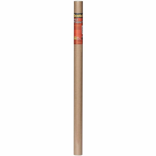 Scotch Postal Wrapping Paper, 5 yd L, 2-1/2 ft W, NO 60 Kraft 7900 - main