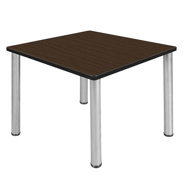 Regency Square Kee Medium Breakroom Table, 42 in W, 42 in L, Neo Walnut TB4242NWBPCM - main