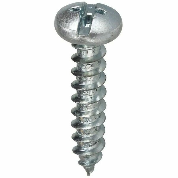 Dottie Sheet Metal Screw, #12 x 1/2 in, Zinc Plated Steel Pan Head Combination Phillips/Slotted Drive 2WS1212 - main
