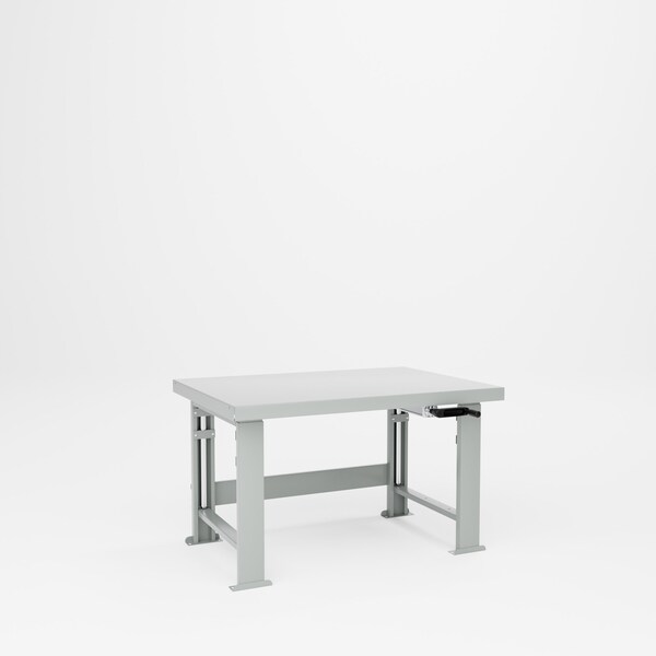 Pucel Steel Top Hydraulic Bench, Adjustable Height, 34 in W x 48 in D x 41 in H, Gray HBS-3448-M12 - main