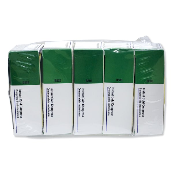 First Aid Only Instant Cold Compress, 5 Compress/Pack, 4 x 5, PK5 B503-5 - main