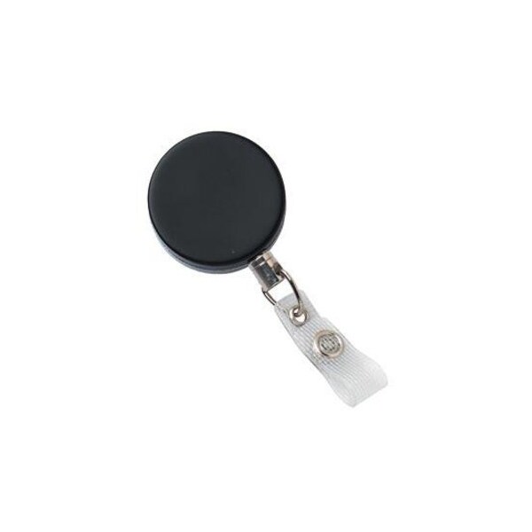 Brady BADGE REEL, HEAVY-DUTY, BLACK /CHROME, BADGE REEL W/LINK CHAIN & REINFORCED VINYL STRAP 2120-3375 - main