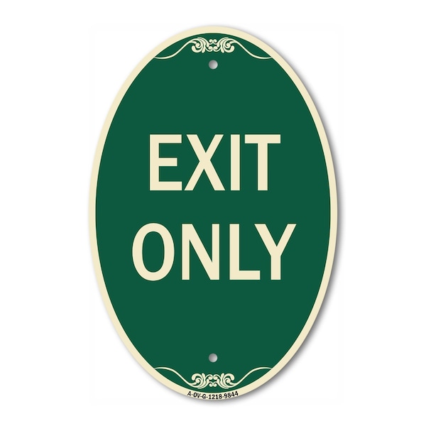 Signmission Exit Only, 12 Inch X 18 Inch Designer, Heavy Gauge Aluminum A-OV-G-1218-9844 - main