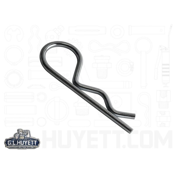 Huyett Bridge Pin, Zn Plt Spg Stl, .178 Wire Dia x 3.75 L x 1.5 In Eye Dia x Fits 7/8 to 1 Shft BP-2108 - main