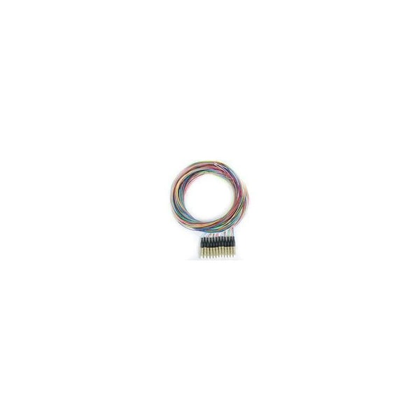 Cable Wholesale 12 Strand Fiber Pigtail, OM2 - 50/125, Multmode Black Boot LC/PC connectors, 3 meter 15F1-32012 - main