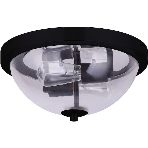 Home Impressions 13'' Matte Black Flush Mount Ceiling Light Fixture IFM370A13BK-B - main